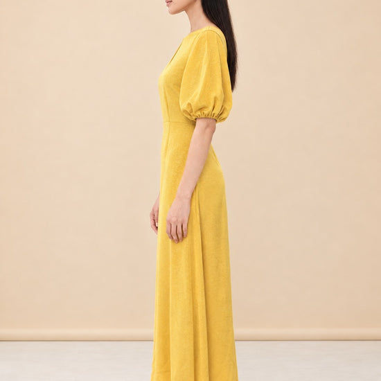 Printed Long Dress model_side