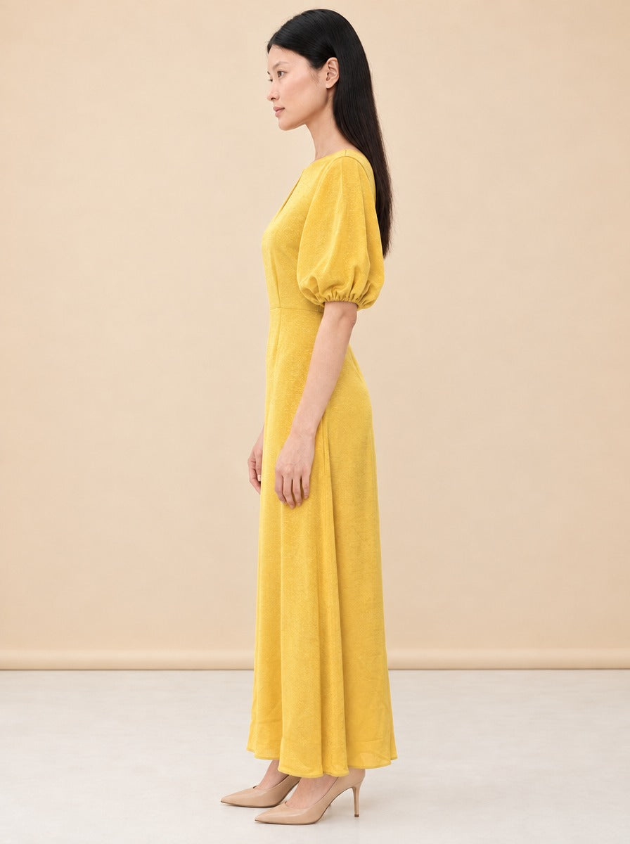 Printed Long Dress model_side