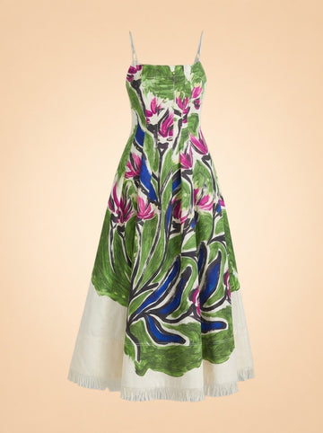 Aje Strapless Floral Mini Dress — front