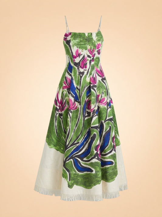 Aje Strapless Floral Mini Dress — front