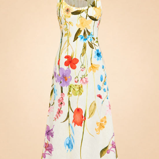 Sugarcane Slip Midi Dress ghost_front