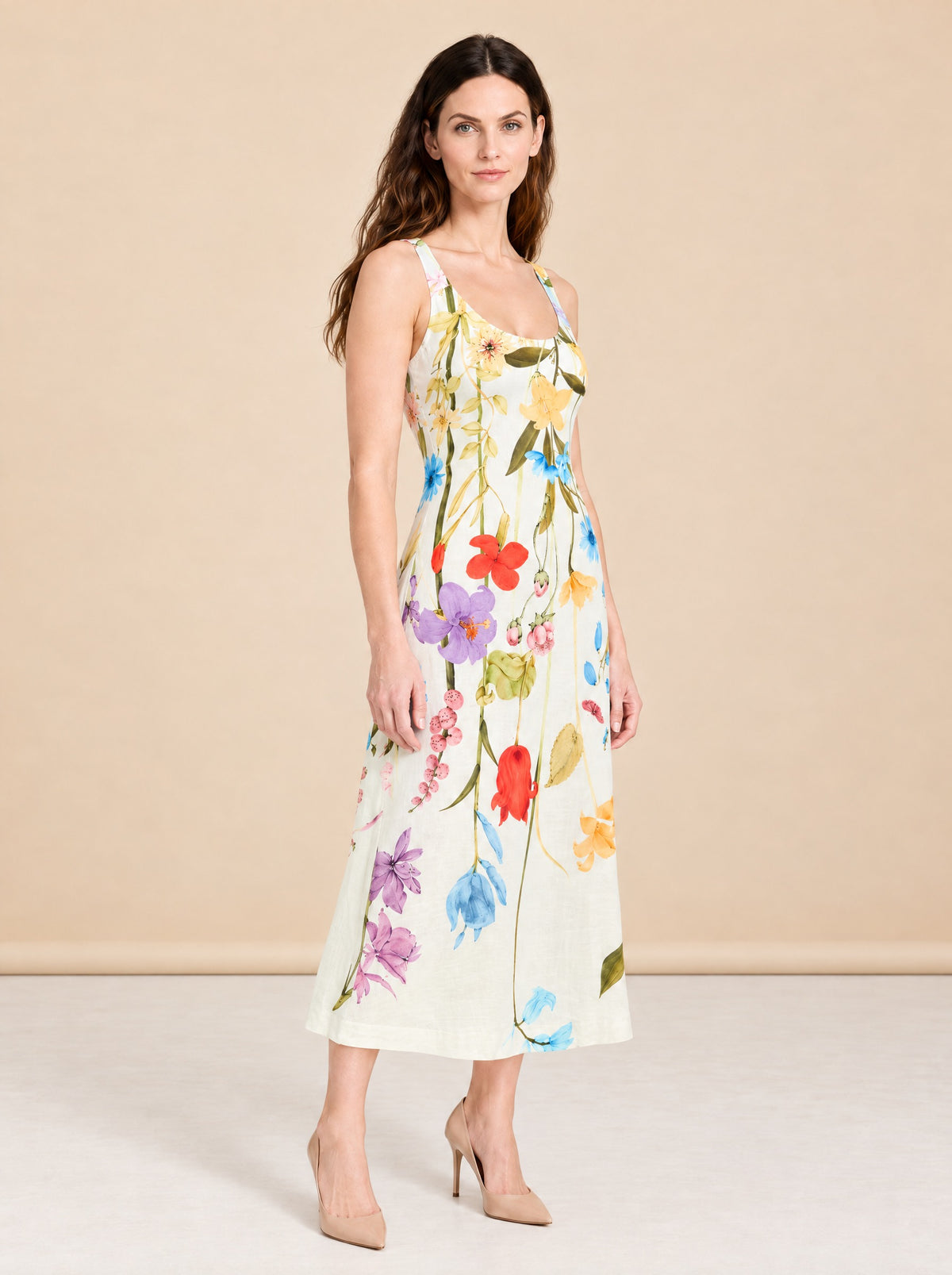 Sugarcane Slip Midi Dress model_front_2