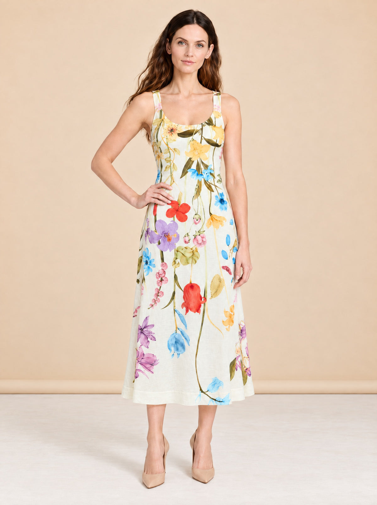 Sugarcane Slip Midi Dress model_front_3