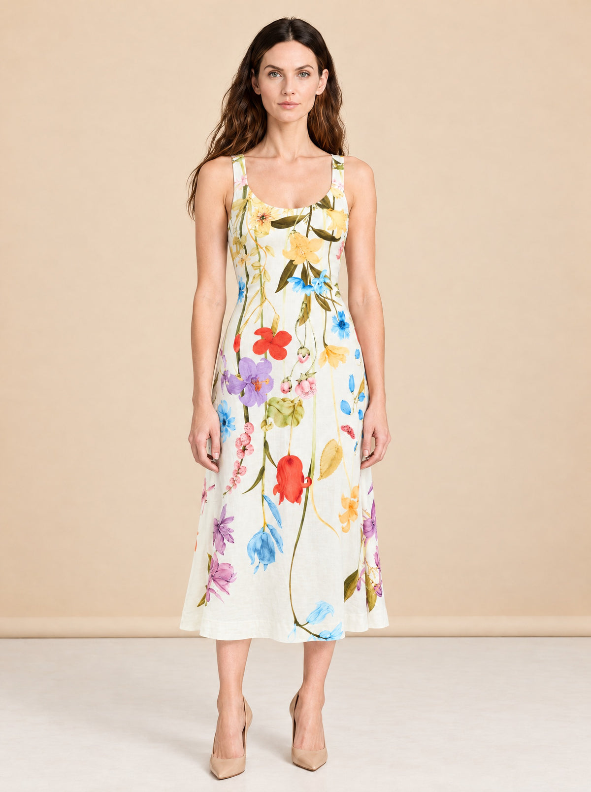 Sugarcane Slip Midi Dress model_front
