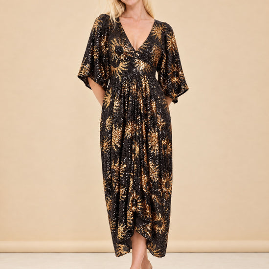 Women's Sunny Mood Sequin Midi-Dress model_front_2