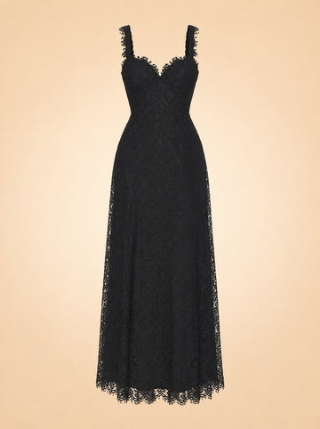 Sutton Lace Bustier Maxi Dress — ghost front