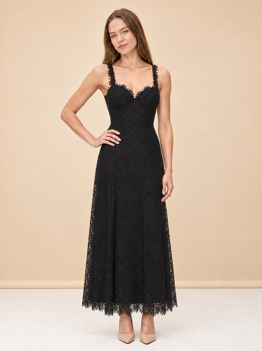 Sutton Lace Bustier Maxi Dress — model front 2