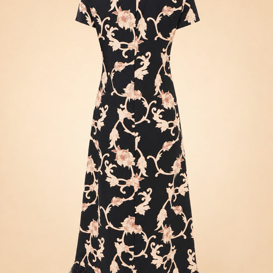 Swing Dress with Feathers ghost_back