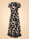 Swing Dress with Feathers ghost_back