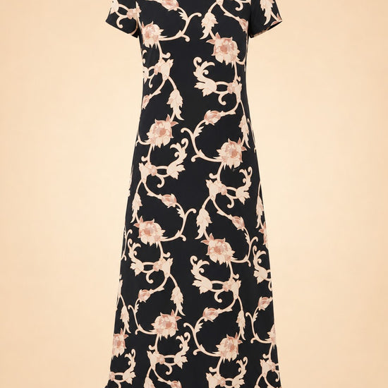 Swing Dress with Feathers ghost_front