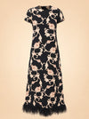 Swing Dress with Feathers ghost_front
