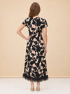 Swing Dress with Feathers model_back