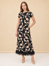 Swing Dress with Feathers model_front