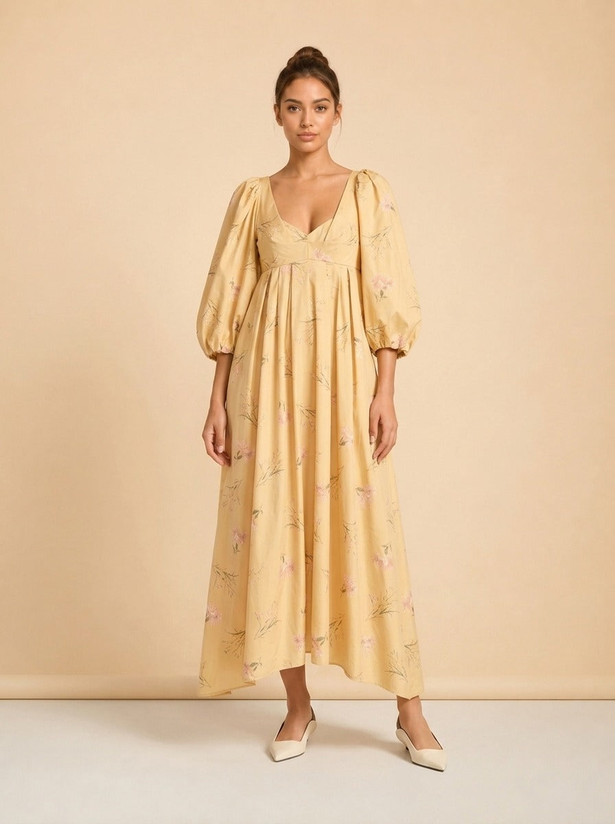 Sylvie Fleur Puff-Sleeve Dress — Rebecca Taylor