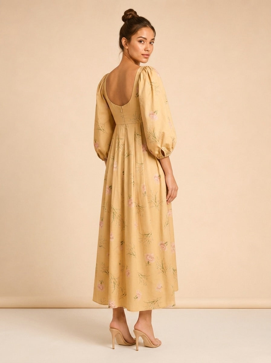 Sylvie Fleur Puff-Sleeve Dress — Rebecca Taylor