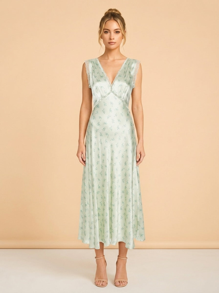 Tahlia Silk Maxi Dress — DÔEN