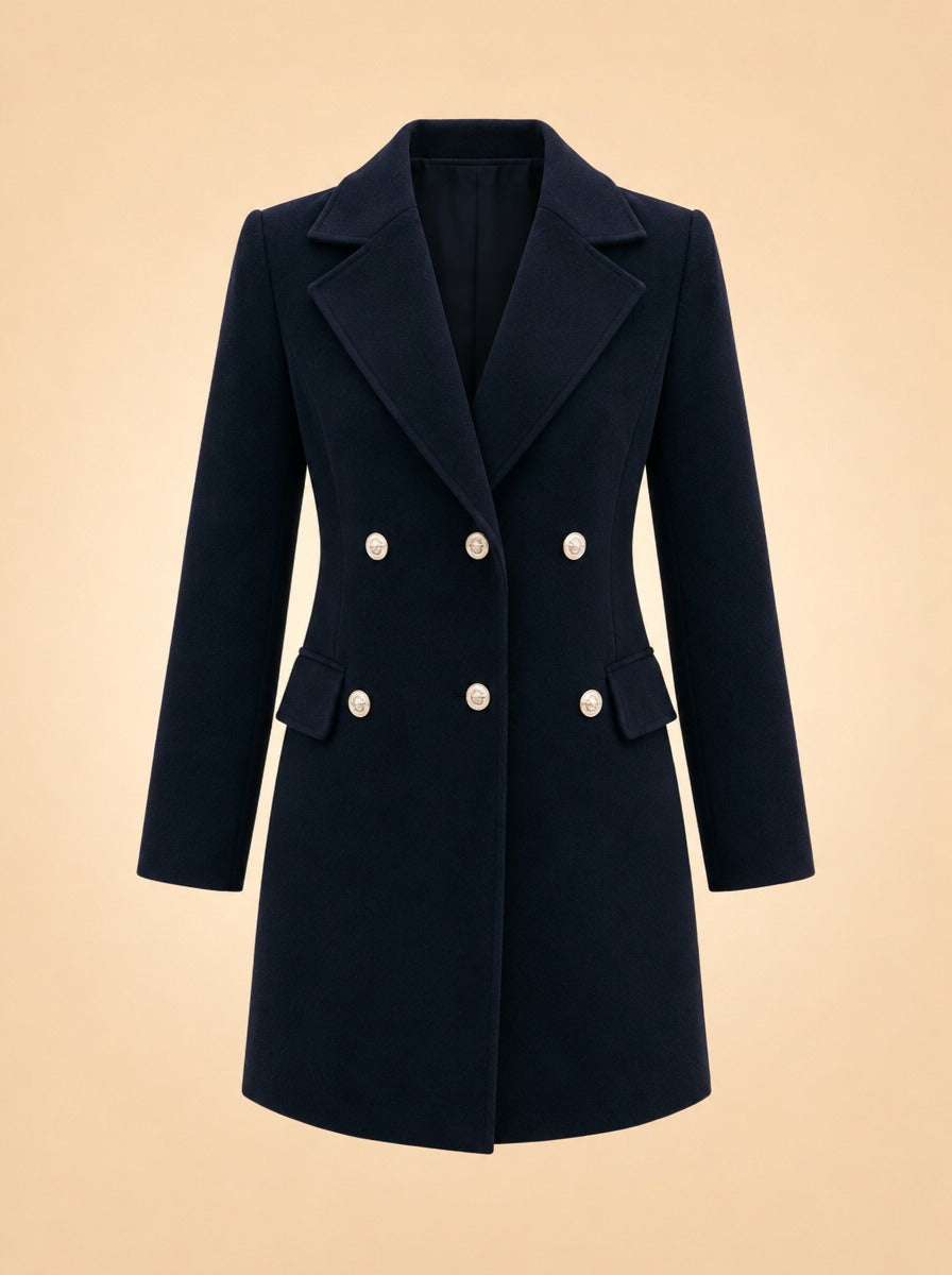 Tailored Golden Button Cashmere Blazer ghost_front