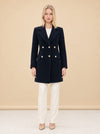 Tailored Golden Button Cashmere Blazer model_front