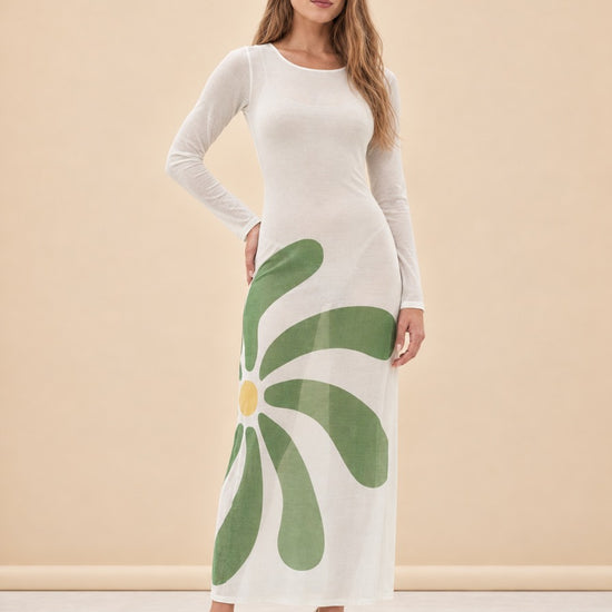 Tania Sheer Dress in Mesh model_front_3