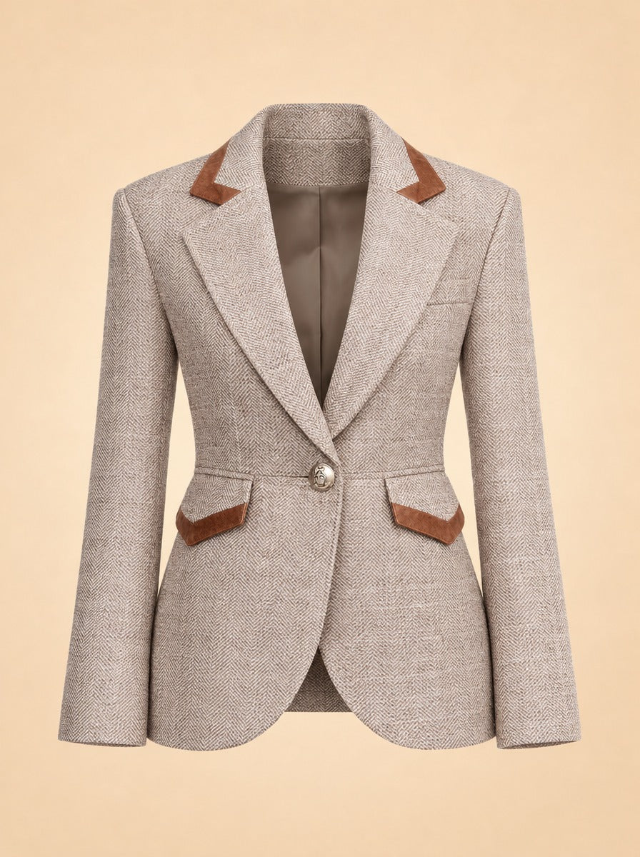 Taped Seamed Blazer ghost_front