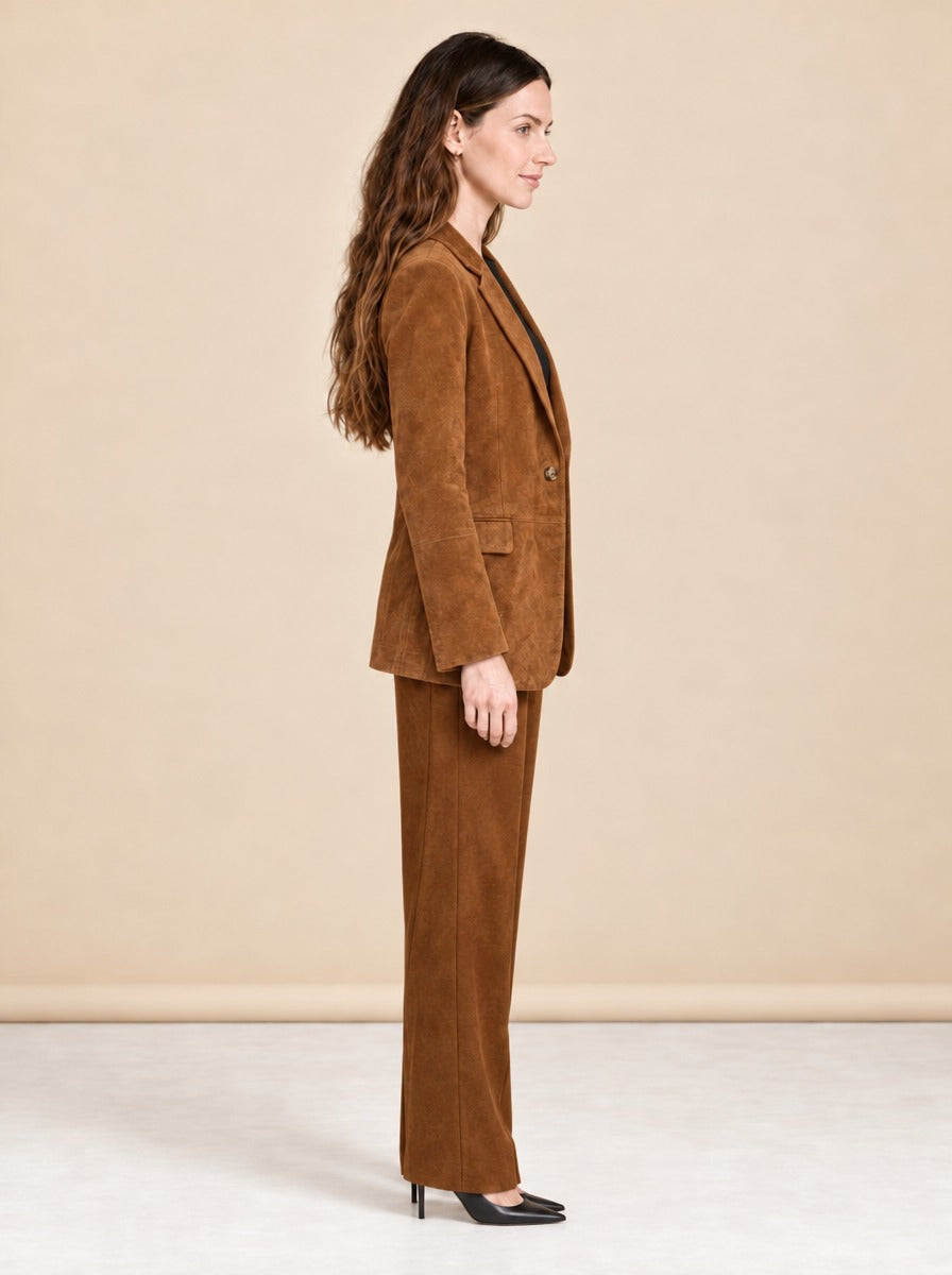 Tawa Suede Blazer model_side