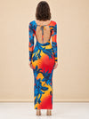 Open Back Knit Maxi Dress model_back