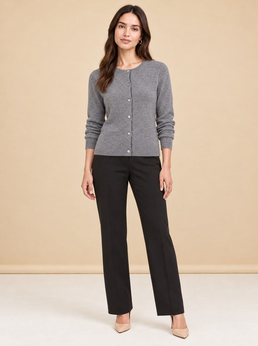 The Cashmere Crew Sweater model_front_2