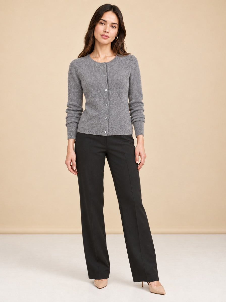 The Cashmere Crew Sweater model_front