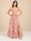 The Charlotte Dress in Red Toile model_front