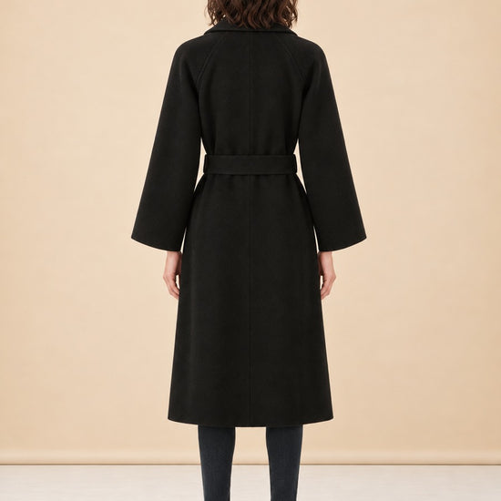 The Classic Wrap Coat model_back