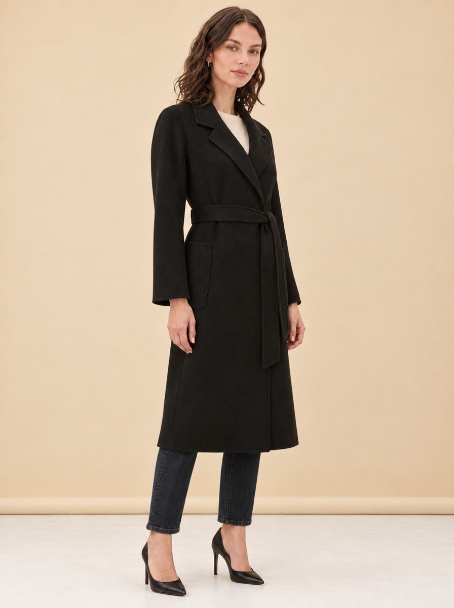 The Classic Wrap Coat model_front_2