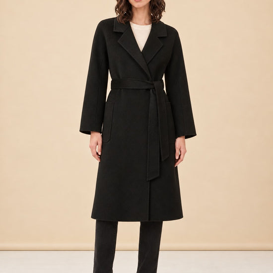 The Classic Wrap Coat model_front