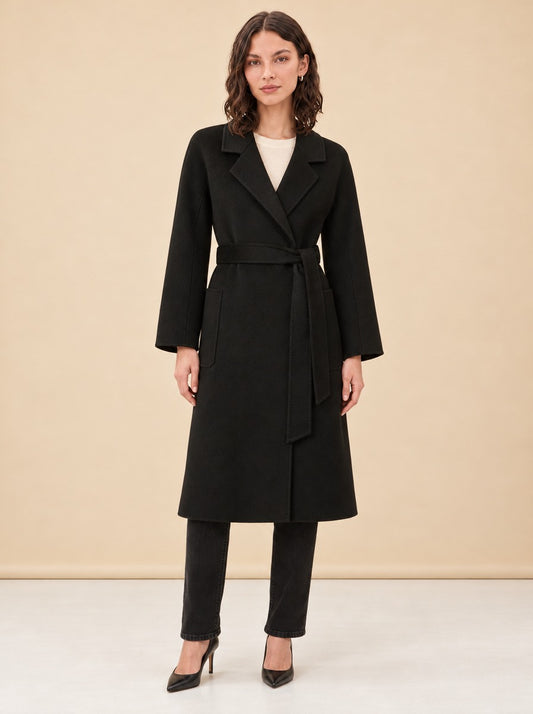 The Classic Wrap Coat model_front