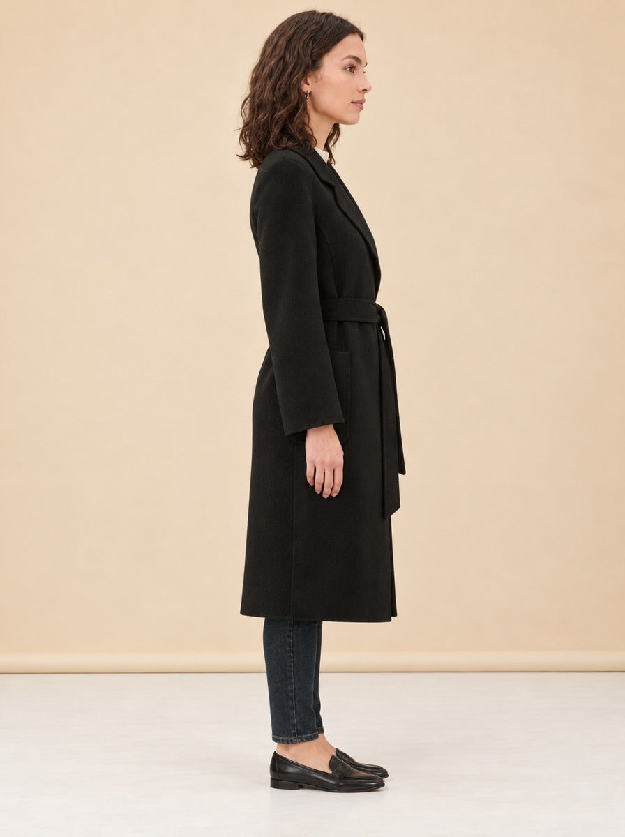 The Classic Wrap Coat model_side