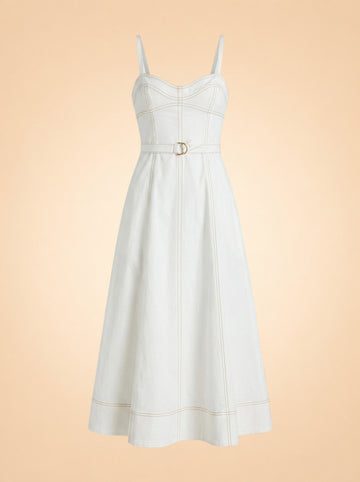 The Fiona Dress – Off White ghost_front