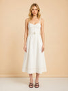 The Fiona Dress – Off White model_front