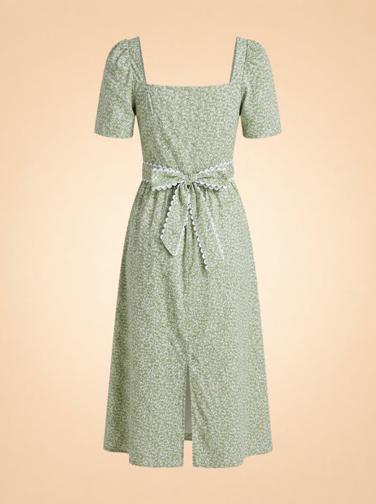 The Grayson Dress in English Ivy ghost_back