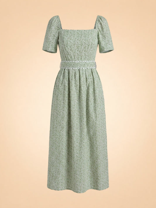 The Grayson Dress in English Ivy ghost_front