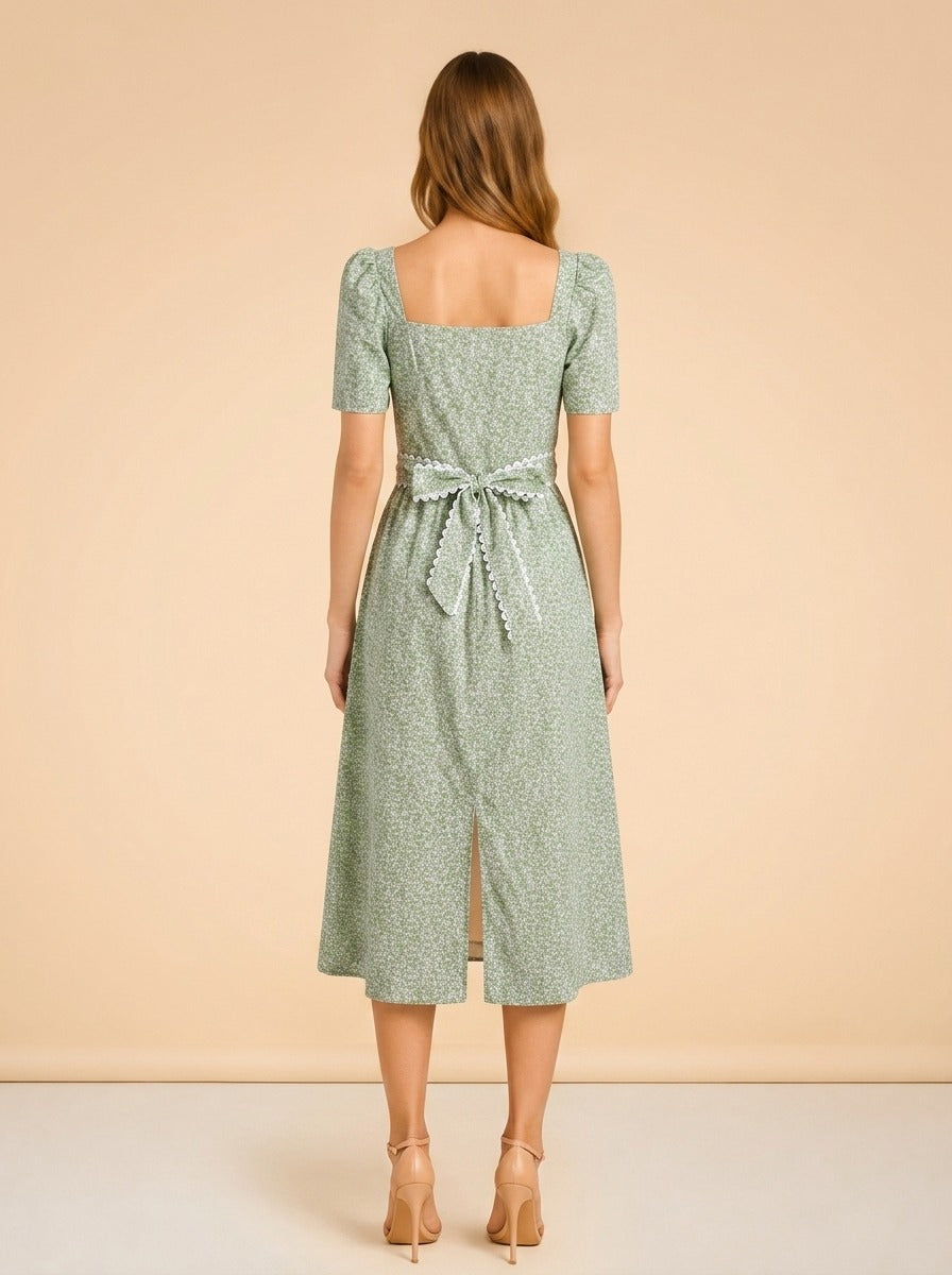 The Grayson Dress in English Ivy model_back