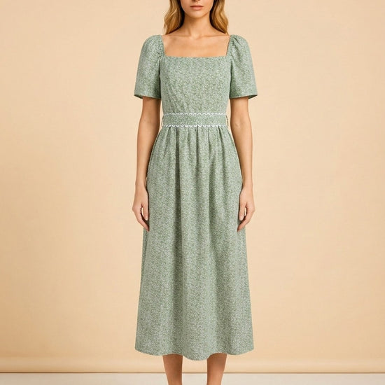 The Grayson Dress in English Ivy model_front