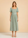 The Grayson Dress in English Ivy model_front