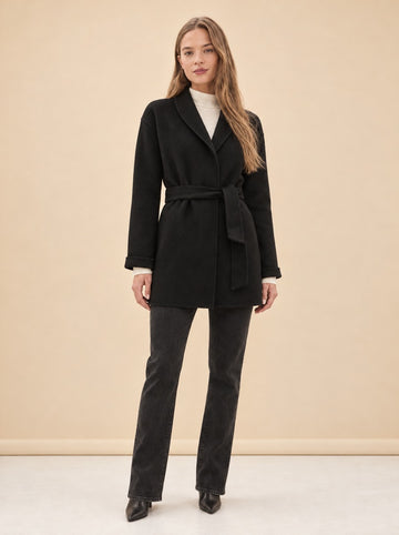 The Jasper Wrap Coat model_front