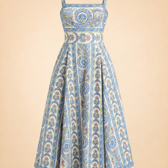 The Margot Stripe Fit & Flare Midi Dress ghost_front