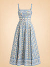 The Margot Stripe Fit & Flare Midi Dress ghost_front