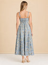The Margot Stripe Fit & Flare Midi Dress model_back