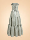 THE VIVIAN DRESS IN SAGE WINDSOR BROCADE ghost_back