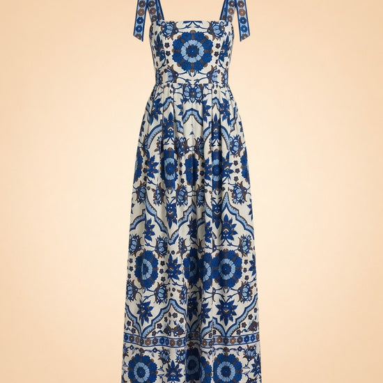 Tula Floral Cotton Poplin Maxi Dress