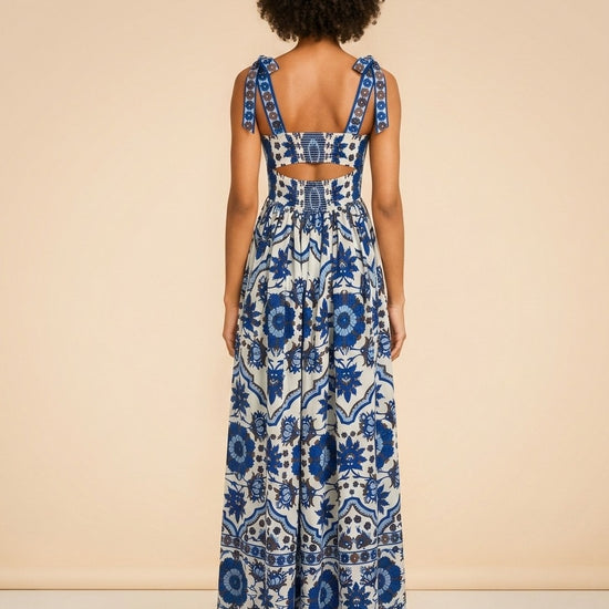 Tula Floral Cotton Poplin Maxi Dress