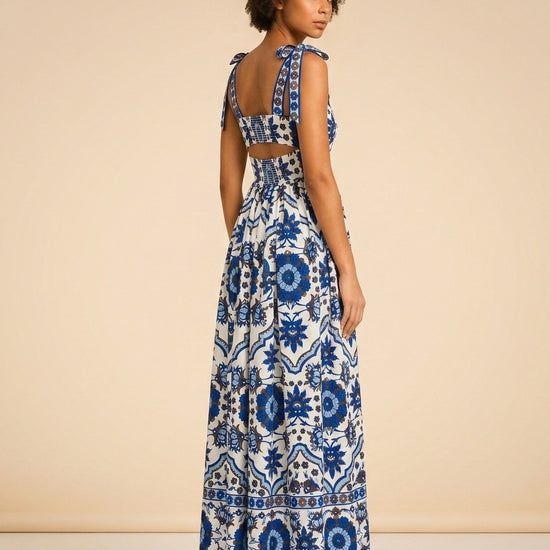 Tula Floral Cotton Poplin Maxi Dress