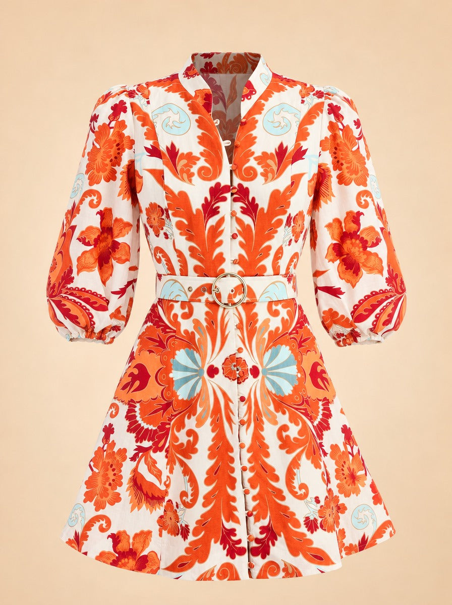 Valencia Mini Dress ghost_front